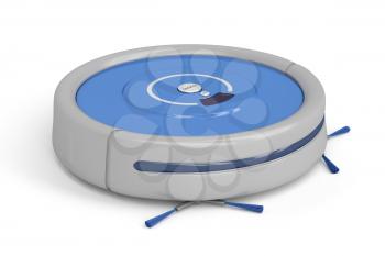 Royalty Free Clipart Image of a Robot Vacuum Cleaner