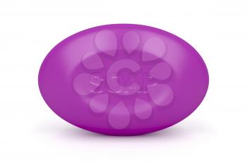 Purple soap on white background 