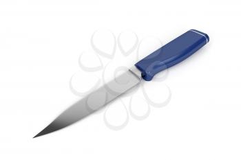 Kitchen knife on white background