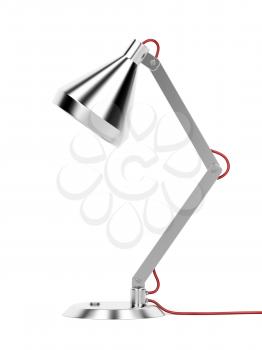 Modern desk lamp on white background