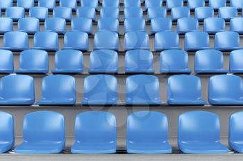 Empty chairs at the stadium