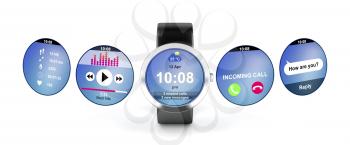 Smart watch with different screens