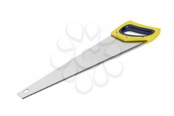 Hand saw on white background