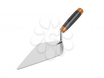 Construction trowel on white background