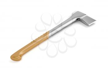 Axe on white background, 3D illustration 