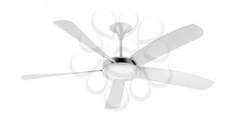 Ceiling fan isolated on white background 