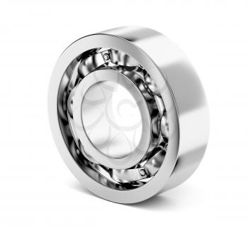 Ball bearing on white background