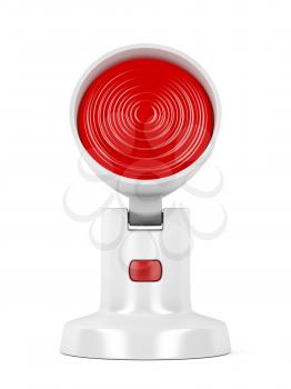 Infrared lamp on white background