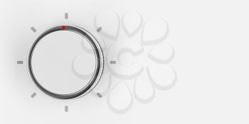 Control knob for different types of devices, 3D illustration