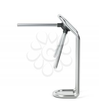 Silver turnstile on white background