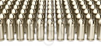 Many rows with bullets on white background