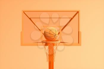 3D model of basketball stands, 3d rendering. Computer digital drawing.