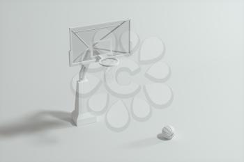 3D model of basketball stands, 3d rendering. Computer digital drawing.