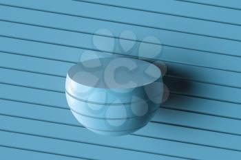 Empty round slice ball podium, 3d rendering. Computer digital drawing.