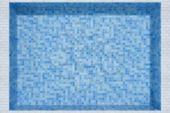 A swimming pool on a clear day, 3d rendering. Computer digital drawing.