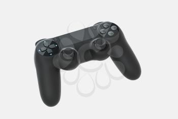 Classic game pad with white background, 3d rendering. Computer digital drawing.