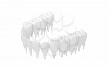 Healthy Teeth, teeth treatment, 3d rendering. Computer digital drawing.