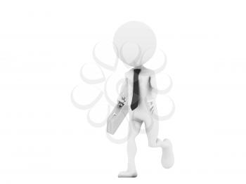 Royalty Free Clipart Image of a Figure with a Briefcase