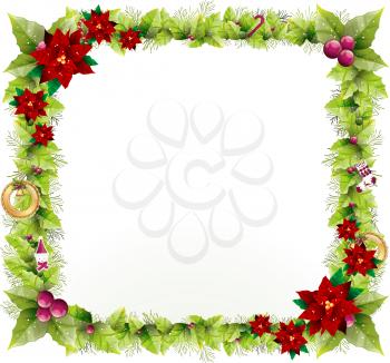 Royalty Free Clipart Image of a Christmas Frame