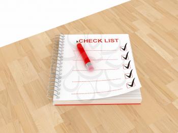 Royalty Free Clipart Image of a Checklist