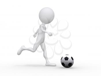 Royalty Free Clipart Image of a Soccer Player