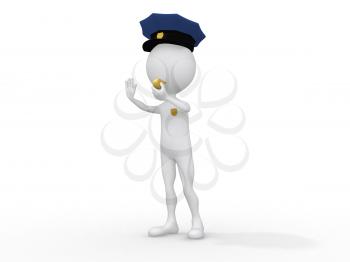 Royalty Free Clipart Image of a Police Officer