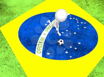 Concept for Brazil 2014 football championship. 