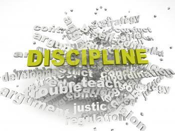 3d imagen Discipline issues concept word cloud background