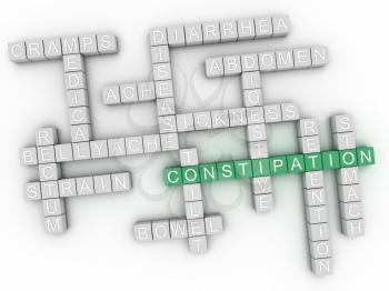 3d image Constipation issues concept word cloud background