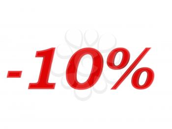 3d 10 percent off digits image