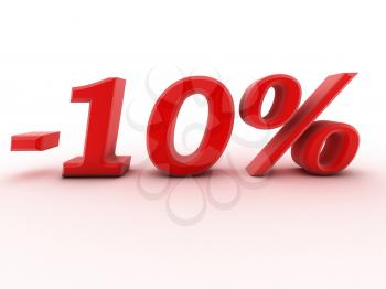 3d 10 percent off digits image