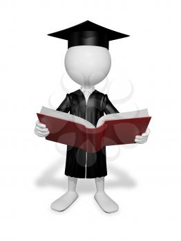 Royalty Free Clipart Image of a Graduate