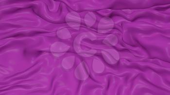 3D Illustration Abstract Purple Background Silk Cloth