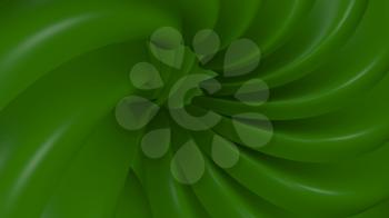 3D Illustration Abstract Green Background with Glare