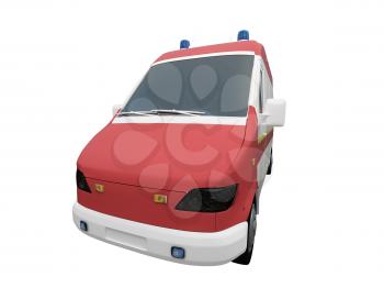 Royalty Free Clipart Image of an Ambulance