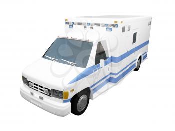 Royalty Free Clipart Image of an Ambulance