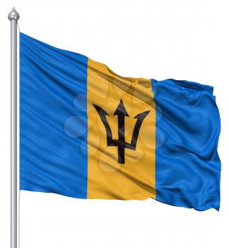 Royalty Free Clipart Image of the Flag of Barbados