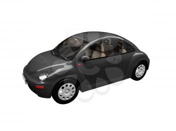 Royalty Free Clipart Image of a Black Car