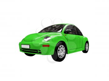 Royalty Free Clipart Image of a Green Car