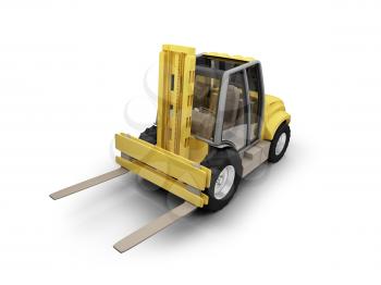 Royalty Free Clipart Image of a Forklift