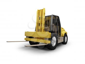 Royalty Free Clipart Image of a Forklift