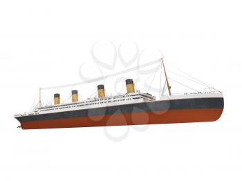 Royalty Free Clipart Image of a Big Ship