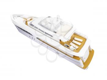 Royalty Free Clipart Image of a Yacht