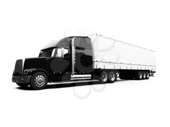 Royalty Free Clipart Image of a Transport Truck