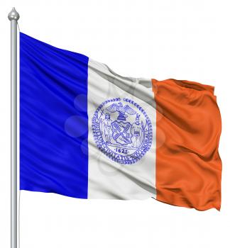 Royalty Free Clipart Image of the Flag of New York City