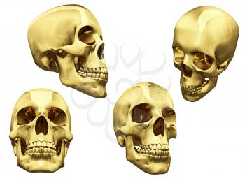 Royalty Free Clipart Image of Skulls