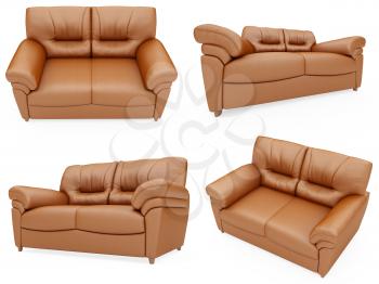 Royalty Free Clipart Image of a Bunch of Couches