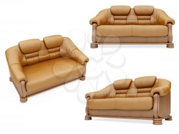 Royalty Free Clipart Image of a Bunch of Couches