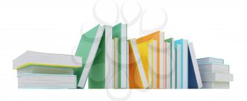 Royalty Free Clipart Image of a Bunch of Books