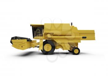 Royalty Free Clipart Image of a Combine Harvester